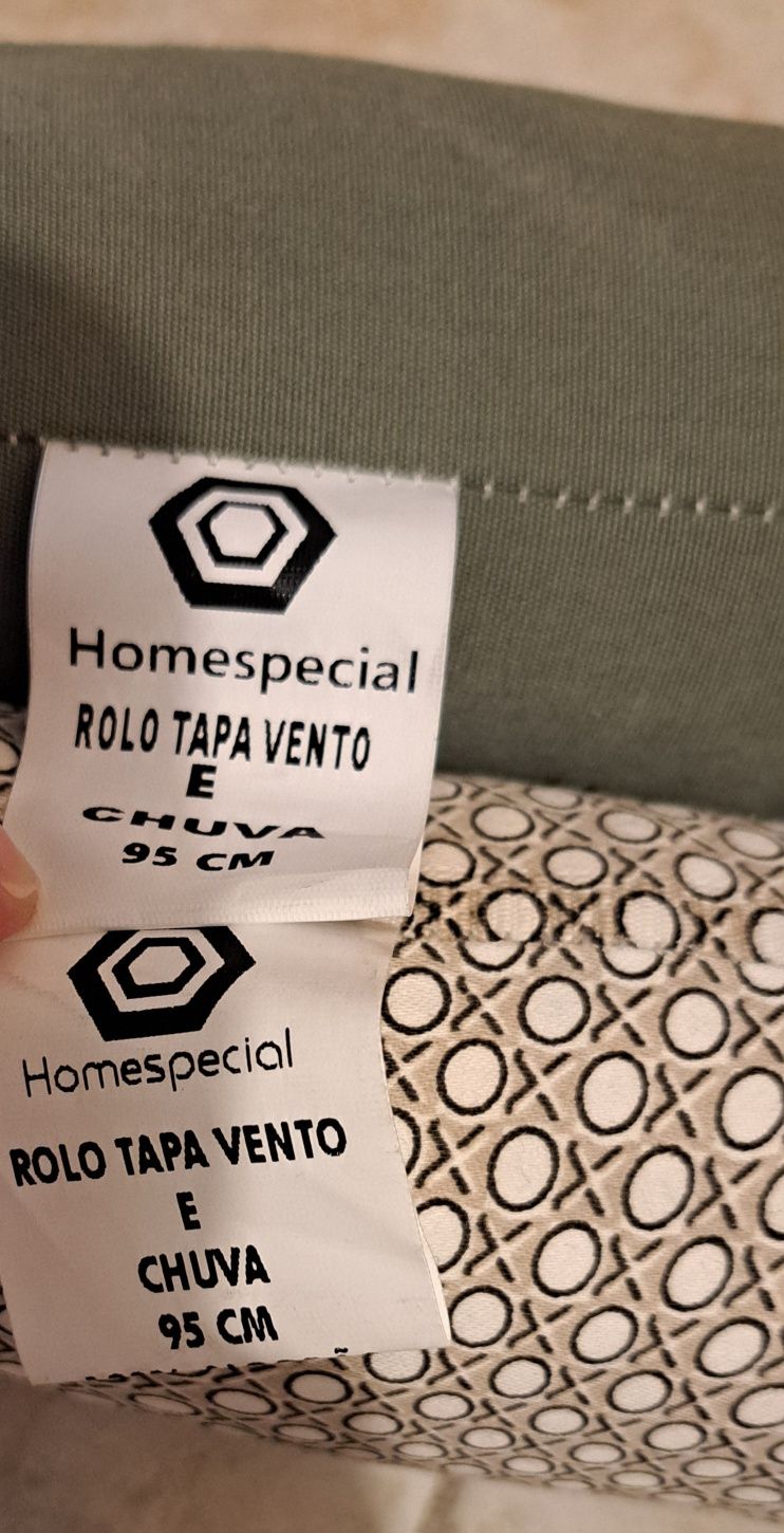 Rolos tapa vento e chuva