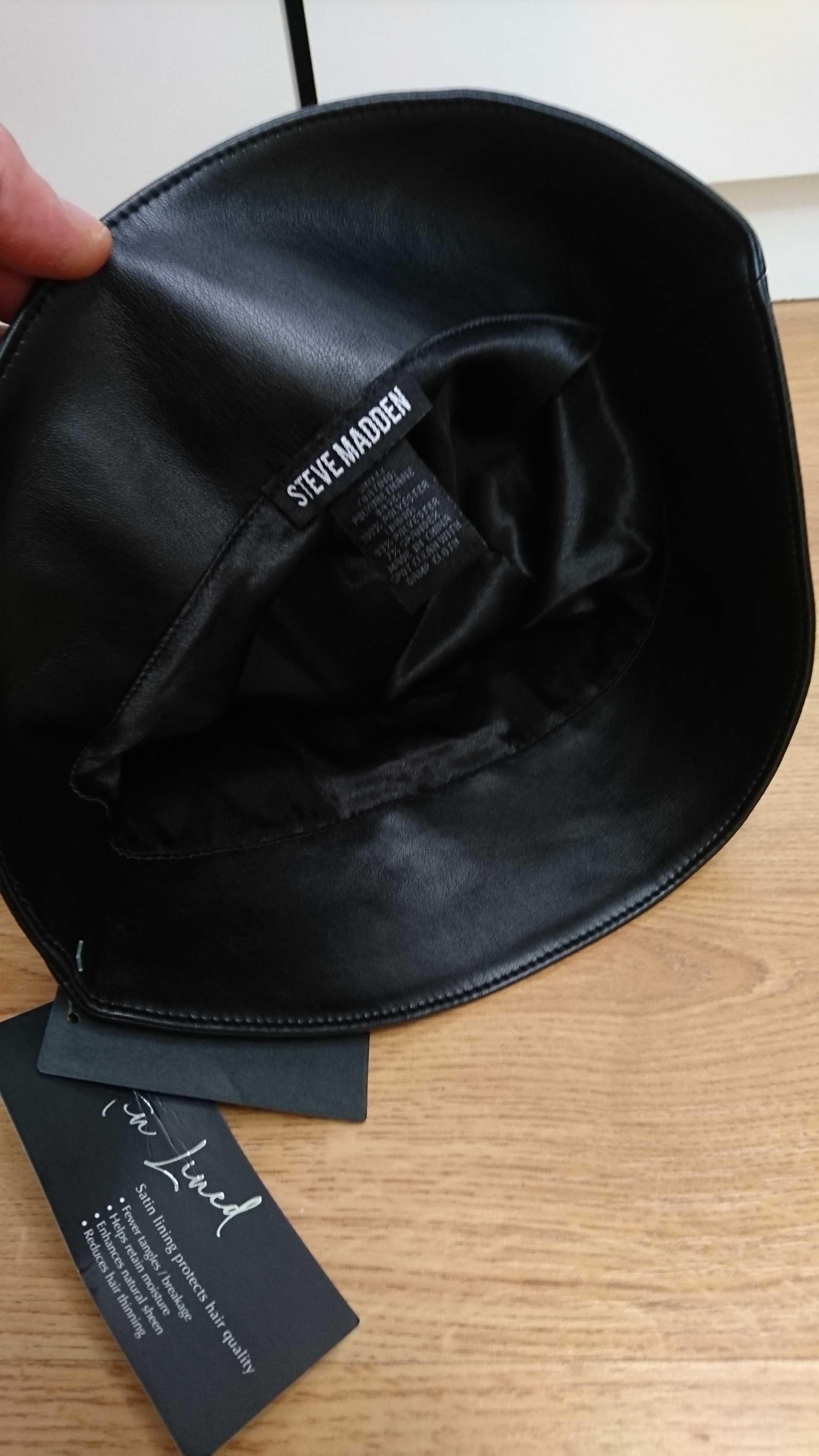 Czapka SatynaSteve Madden Bucket Hat Satin Lined Headwear Kapelusz
