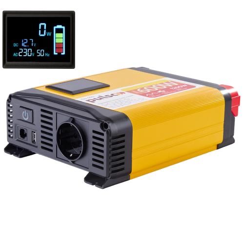 Перетворювач напруги PULSO/ISU- 600/12V-220V/600W/LCD синусоїдна/хвил.