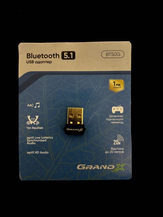 USB Адаптер GrandX Bluetooth 5.1 - BT50G