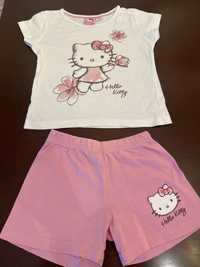 Piżamki 2 szt 98/104 Disney i Hello Kitty
