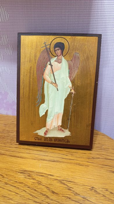 Икона ручная работа из нанесением сусальной позолоты