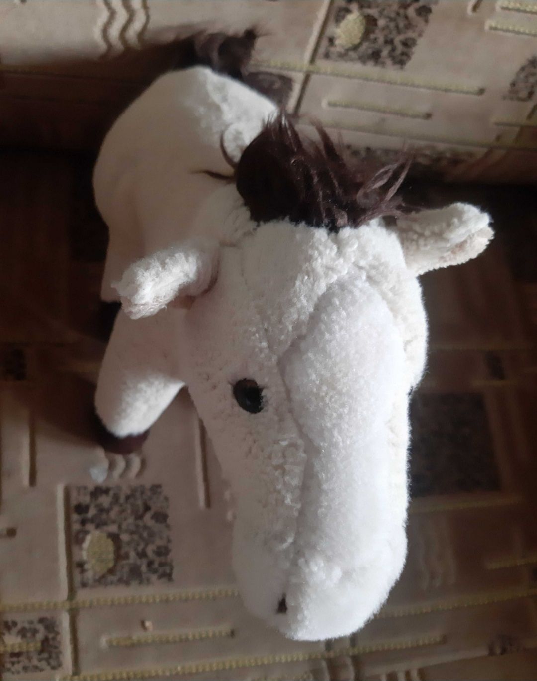 Лошадка с уздечкой седло Белая Лошадь Кінь лошади мягкая игрушка конь