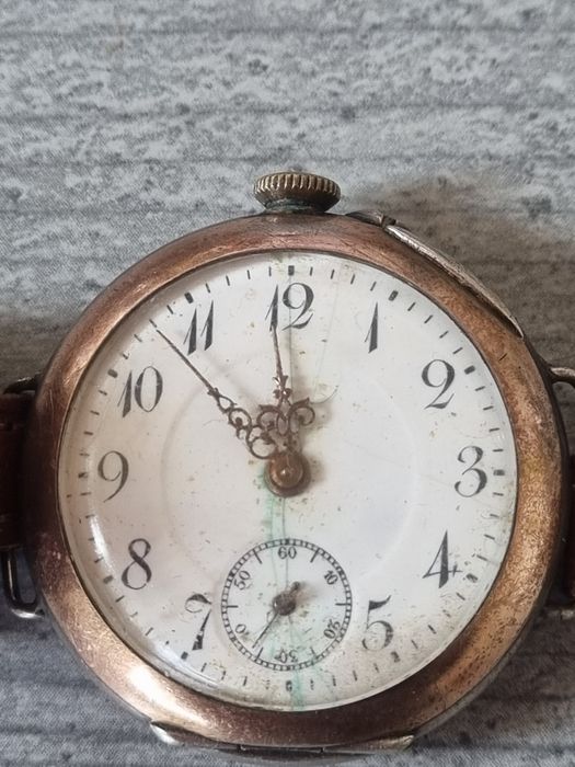 Srebrny zegarek antyk próba 800 D.G