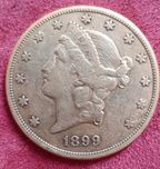 Złota moneta 20 $ USD dolarów rok 1899 Liberty Head Złoto Oryginał
