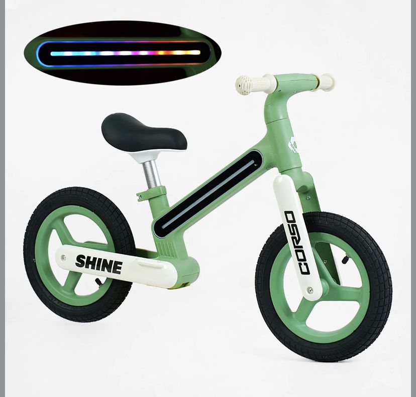 Велобіг «Corso Shine» нейлонова рама зі світлом