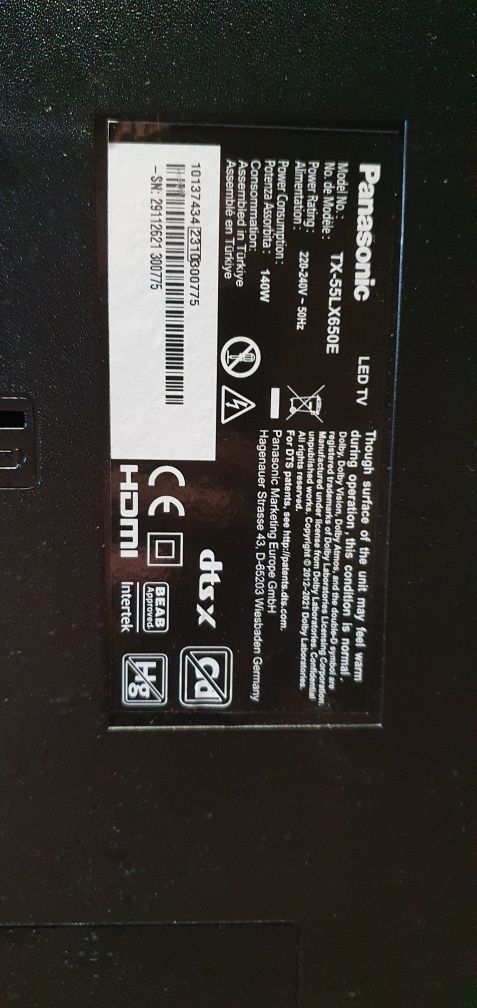 Płyta zasilająca t-con drivery tv Panasonic