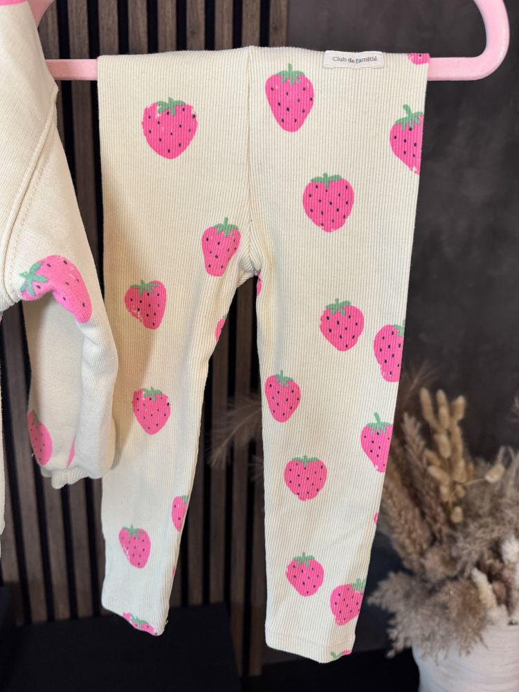 Bluza i legginsy w truskawki zara 92/98