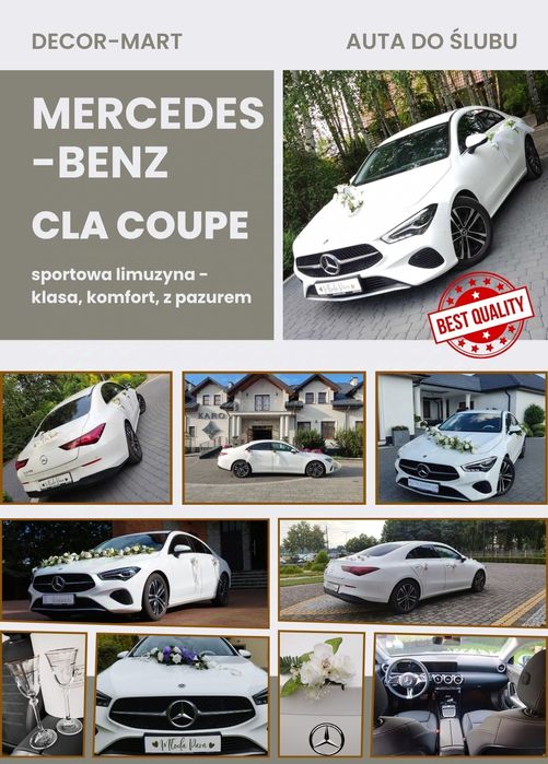 Auto do ślubu Mercedes GLC Coupe CLA GLA Radom Kielce Grójec Warszawa