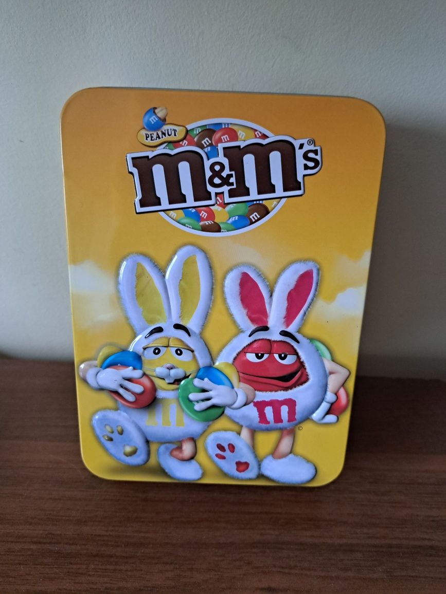 Pudełko wielkanoc na ciasteczka, słodycze M&M's wytłoczone limitowana