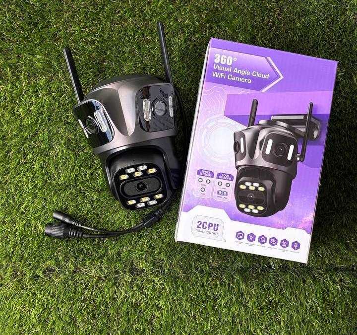 Вулична WiFi IP камера Besder XM85 12Мп 3 об'єктиви iCsee уличная айсі