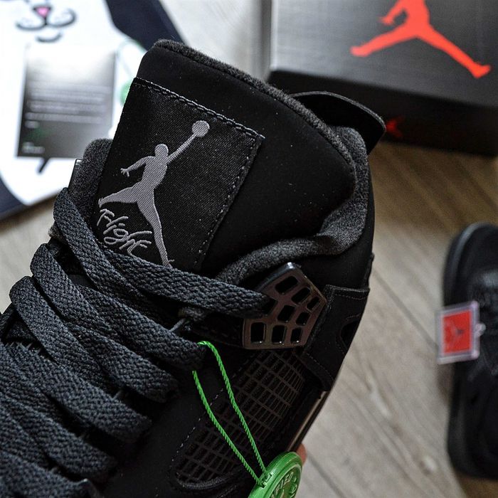 Мужские кроссовки Nike Air Jordan 4 "Black Cat" Premium. Размеры 40-45