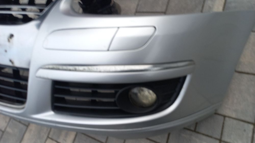 golf 5 kombi v jetta 05-10 zderzak przód przedni srebrny la7w spryski