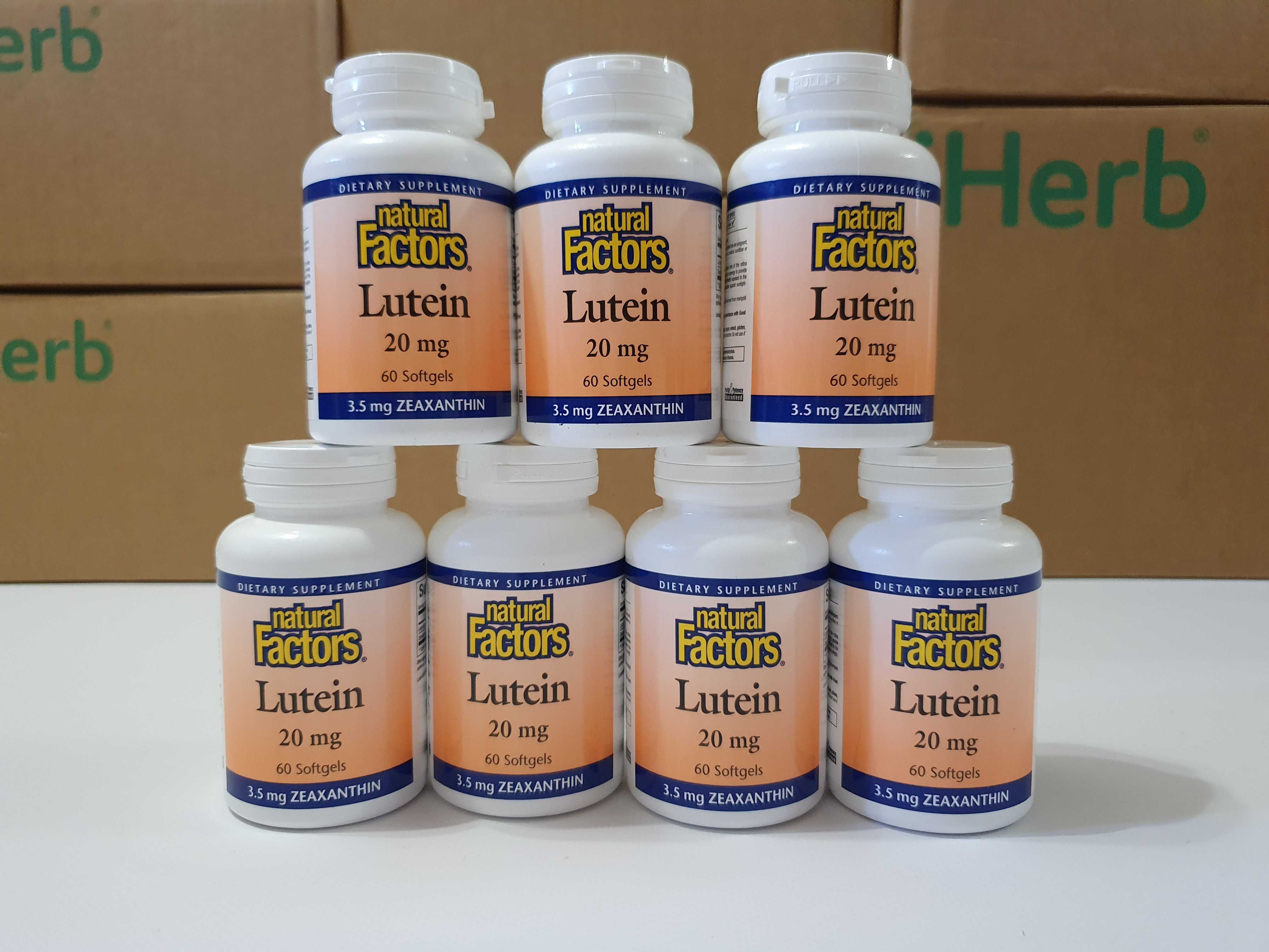 Лютеин и зеаксантин для зрения, 20 и 40 мг, Natural Factors (США)