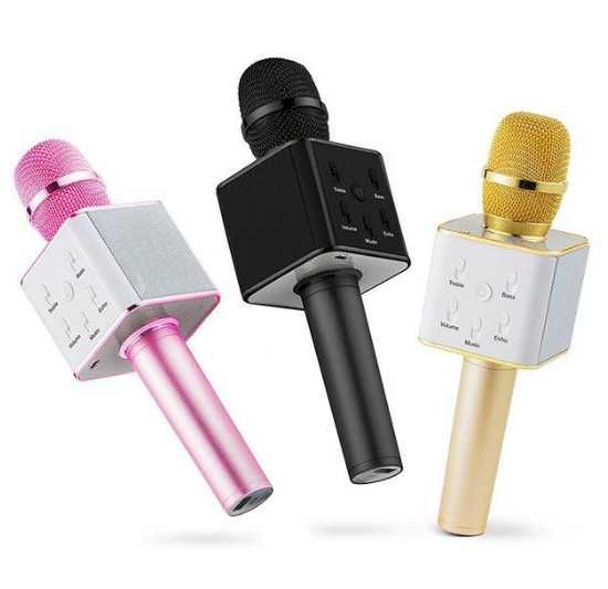 Караоке Мікрофон Q7  блютуз Bluetooth колонка з мікрофоном W-858 Q7