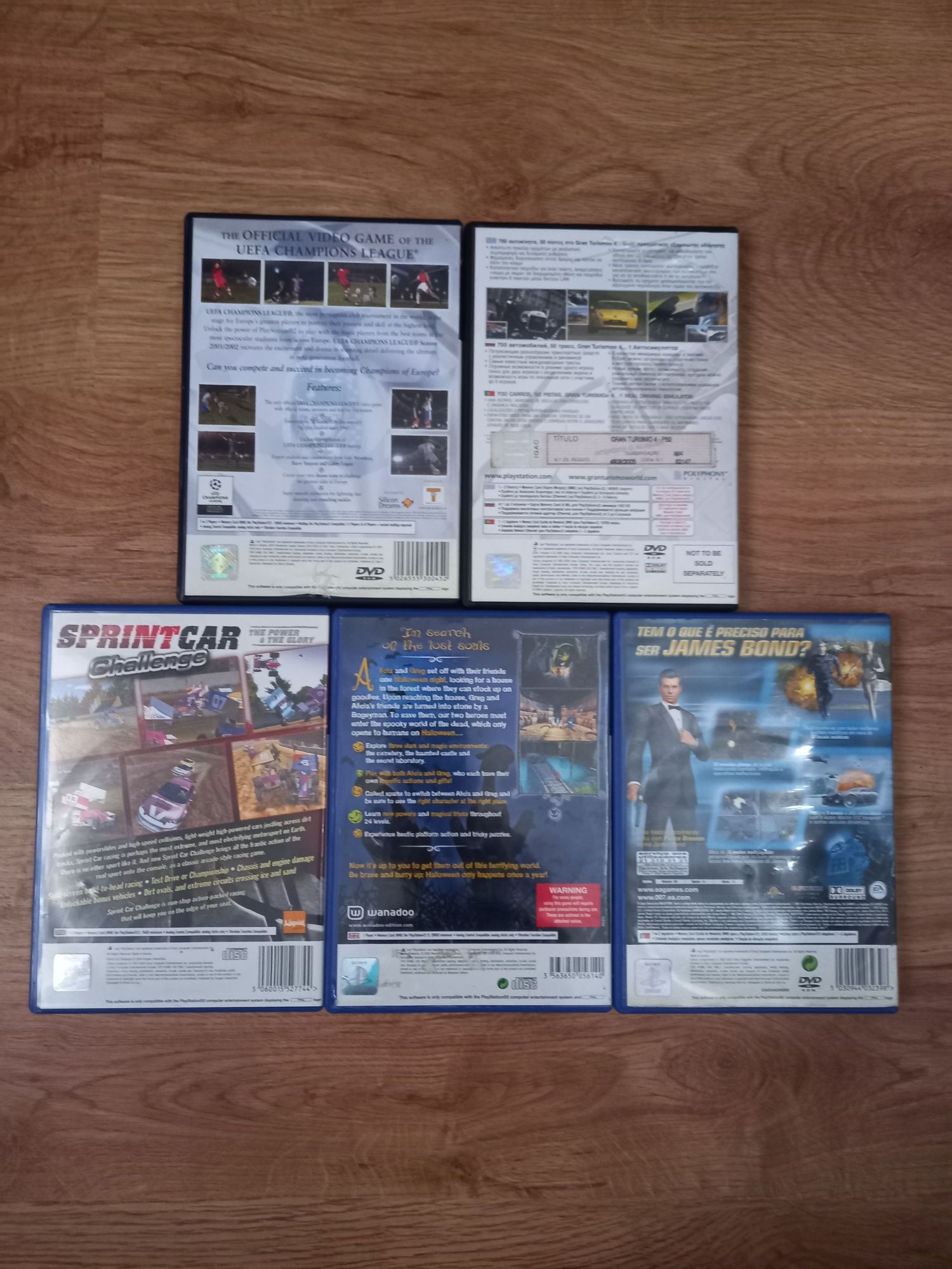 Jogos ps2 - Gran Turismo 4, UEFA CL 01-02, SprintCar, CastleWeen, 007