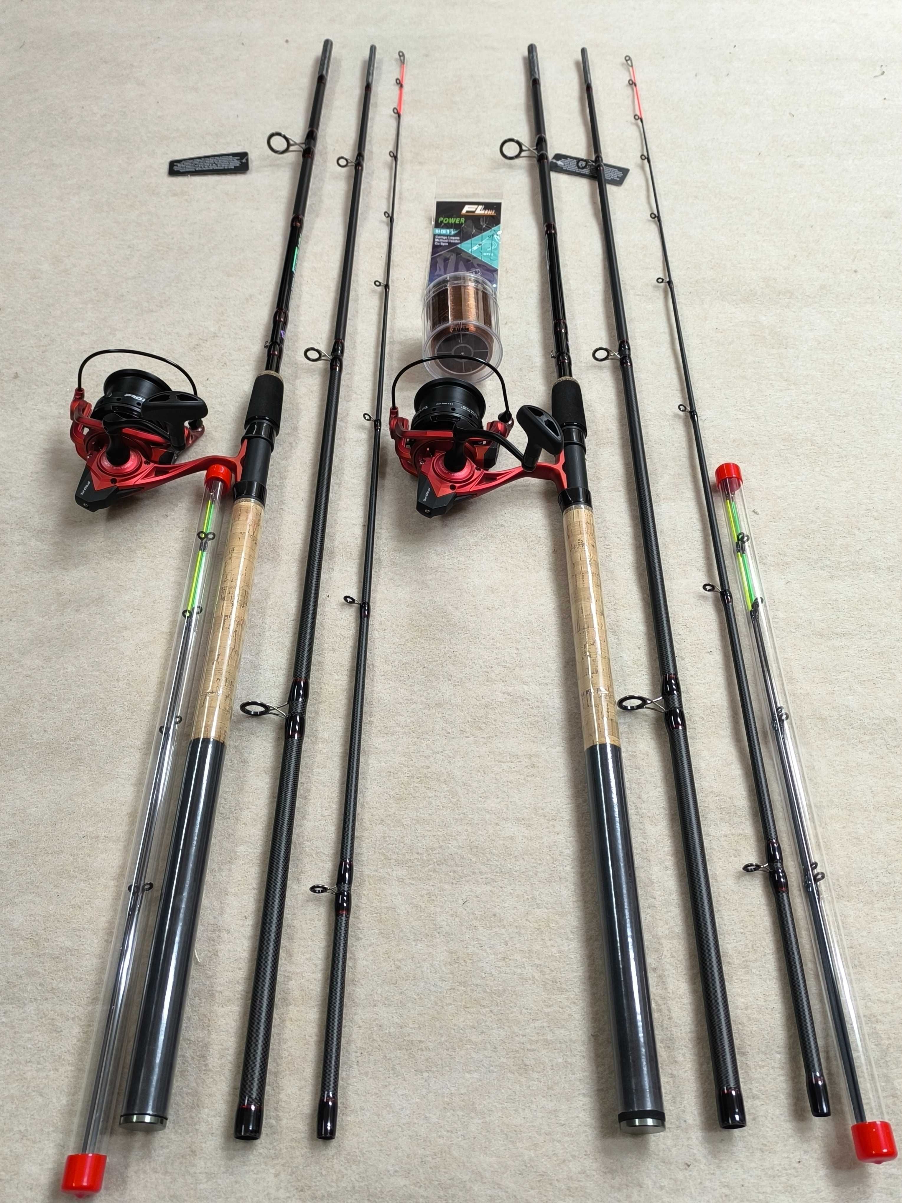 2 x wędka black force 390 cm do 120 g + 2 x feeder zone 6000 +gratisy