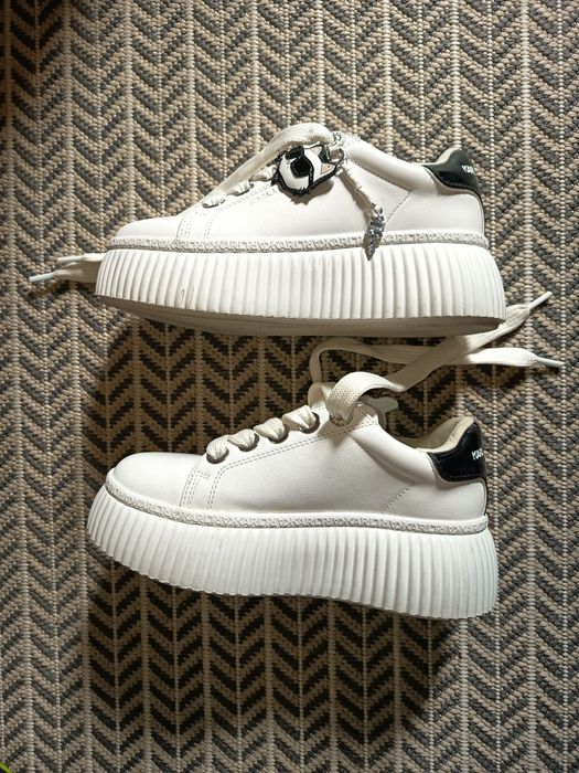 Sapatilhas plataforma brancas karl Lagerfeld