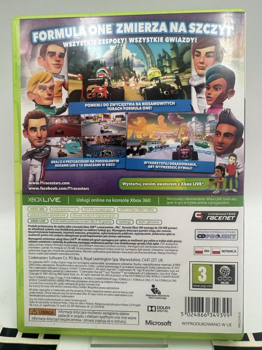 F1 Race Stars Xbox 360 Gwarancja