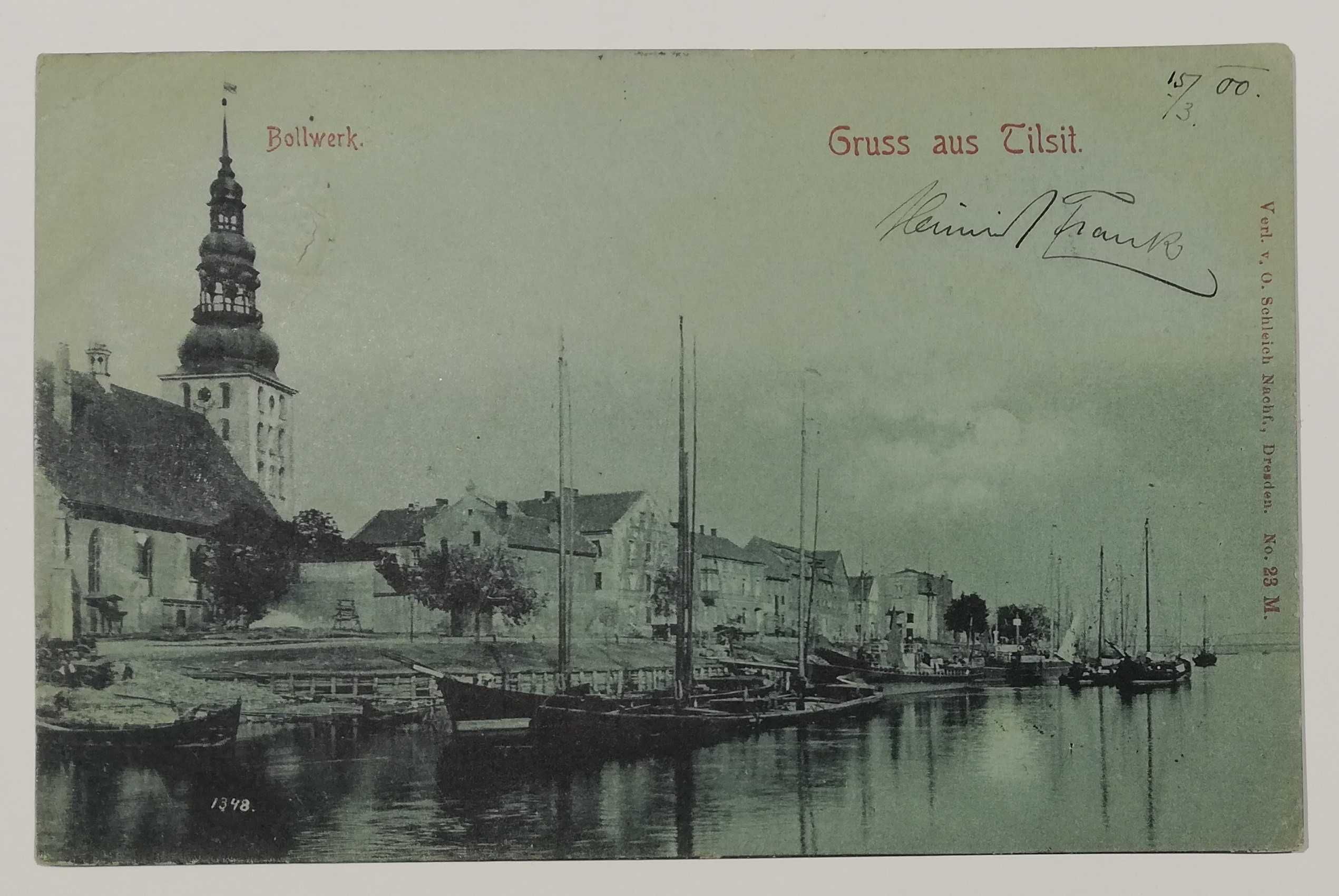 Tylża - Tilsit - widokówka z 1900 roku