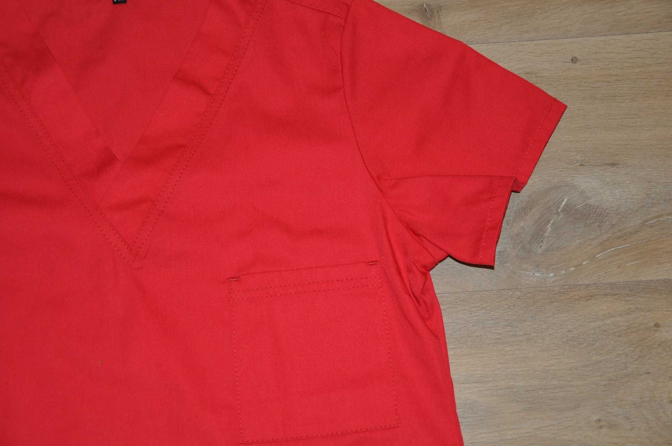 Nowa bluzka medyczna, uniform, mundurek XS-S czerwona, niebieska