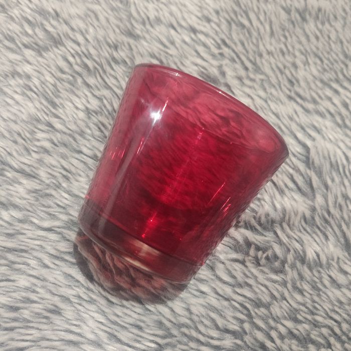 Czerwony świecznik na świece tealight Boże Narodzenie - bdb stan