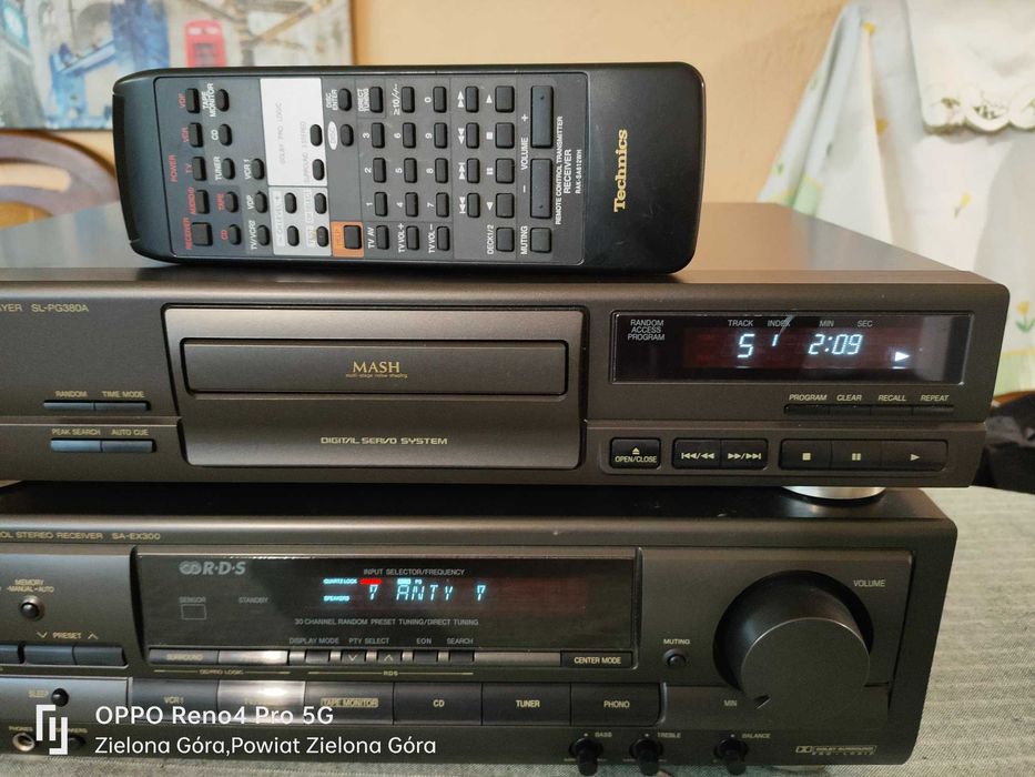 TECHNICS 100% Sprawny Amplituner SA-EX300 +  CD Player SL-PG380A Pilot