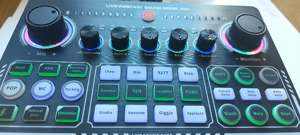 Звуковая карта для  стрима.  Sound Mixer x50 Новая.