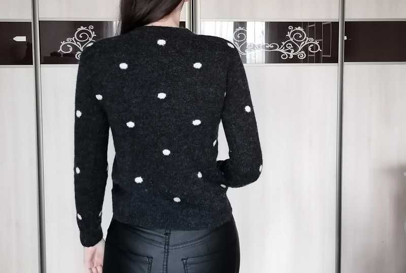 Sweter cienki swetr dopasowany H&M 34 XS