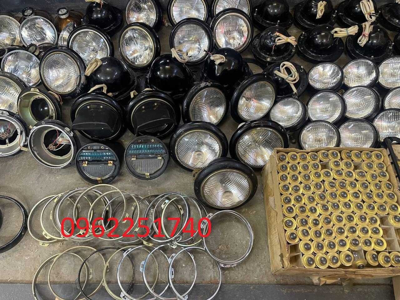 Фари, горшки фар, оптика, ободки, лампочки Уаз, Газ 53, Зіл, Камаз