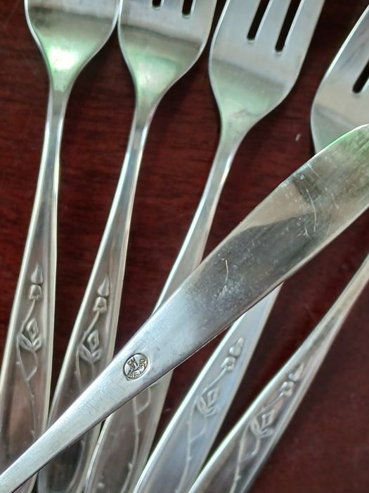 Wzór angielski Posrebrzane widelczyki hefra met 90 grubosrebrzone