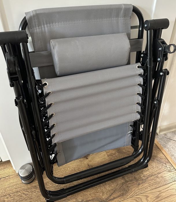 Leżak ogrodowy nowy kolor szary poduszka na leżak gratis