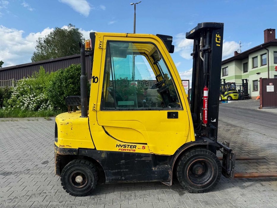 wózek widłowy HYSTER H2.5FT diesel Yanmar Triplex 5.50m kabina 9600mtg