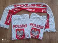 T- shirt 2 szt. koszulka mecz Polska mundial kibica
