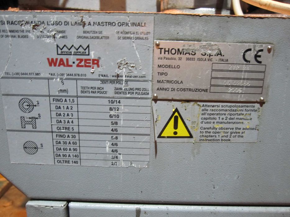 Przecinarka taśmowa piła do metalu THOMAS 210