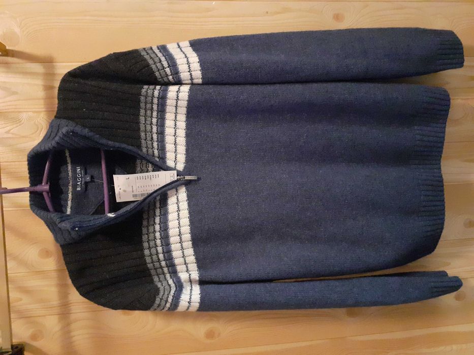 Nowy sweter męski, wełna, bardzo ciepły