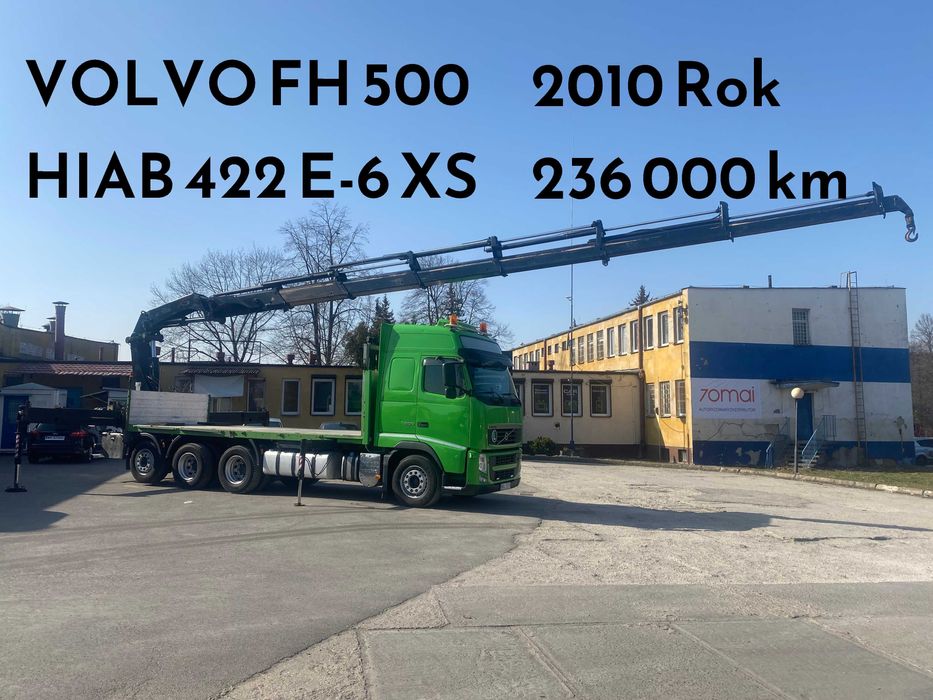 VOLVO FH 13 500, hds hiab 422 E6 XS 12 t, tridem
