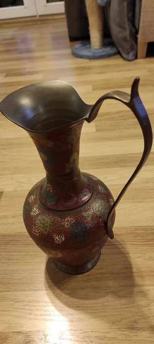 Wazon mosiężny, orientalny, dzban indyjski, dzbanek