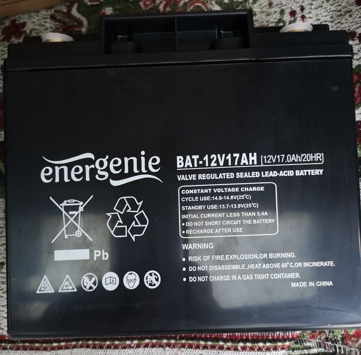 Акумулятор для ДБЖ/інвертора EnerGenie BAT-12V17AH/4