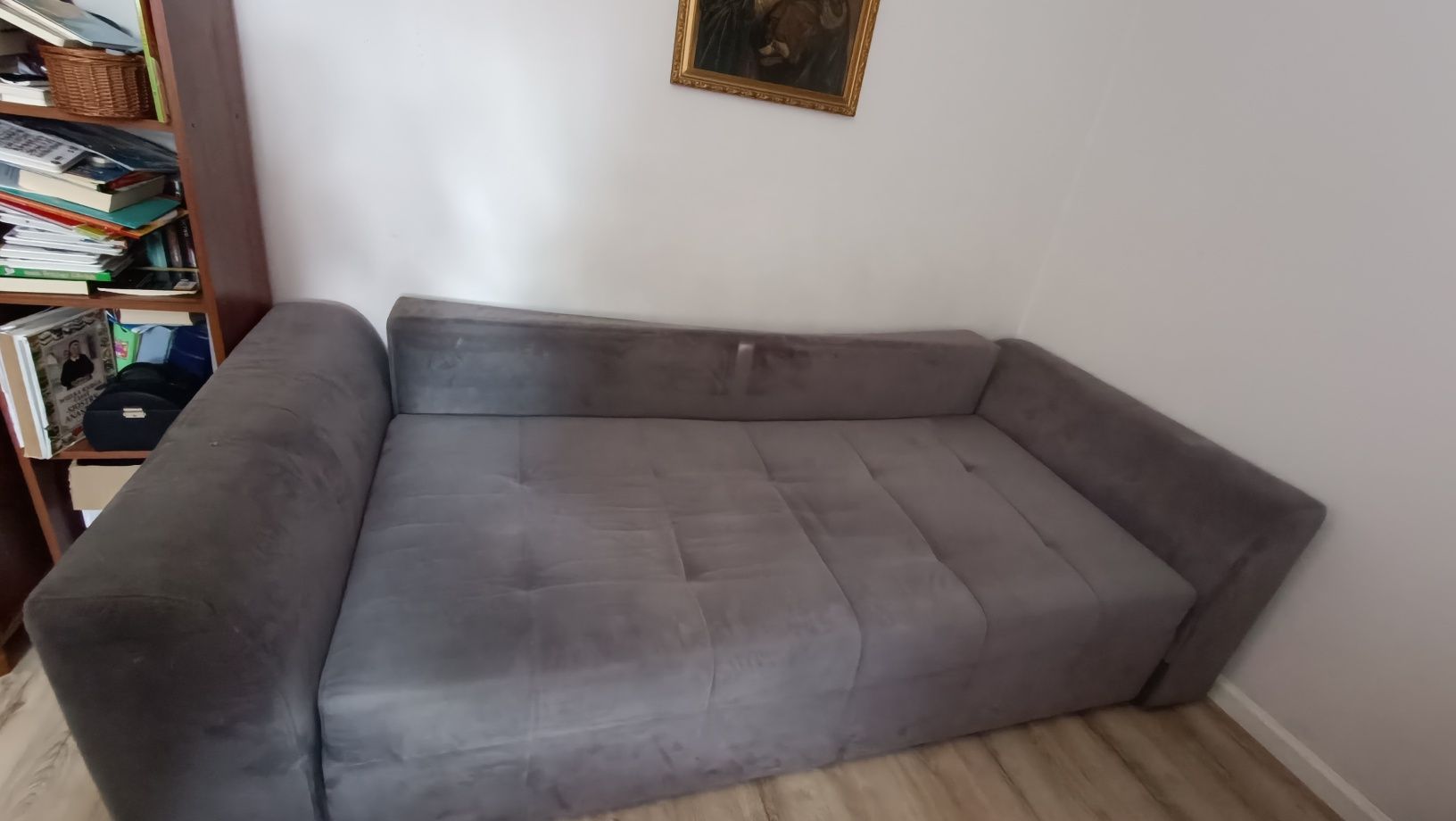 Duża Sofa Black Red Whit 160x200