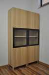 Szafa Besta Modułowa Z Drzwiami 3 Komórki Brąz (Heban) i Buk 192x60x41