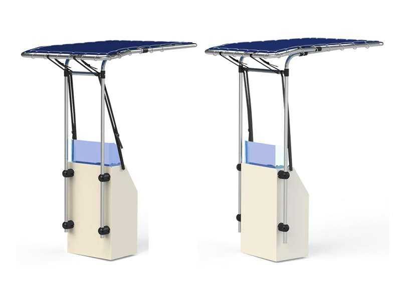 Daszek pokładowy na łódź wędkarską lub ponton RIB • T–TOP • BIMINI–TOP