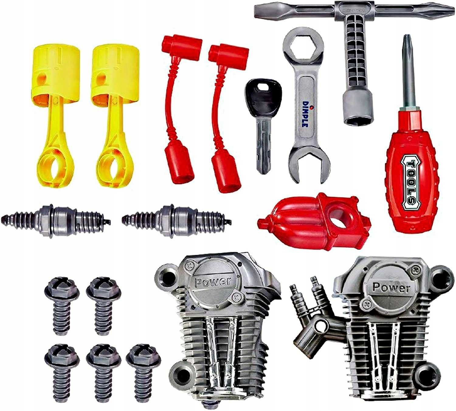 Silnik dla dzieci do skręcania rozkręcania mechanik konstruktor