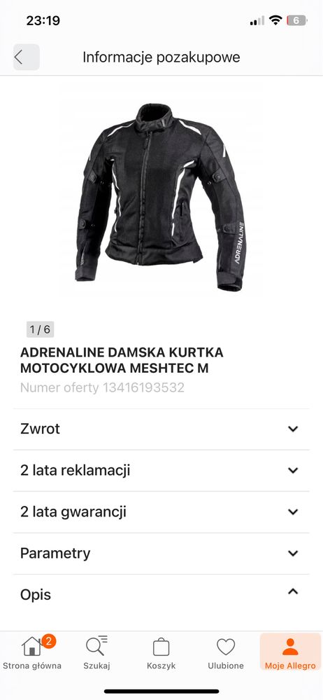 Kurtka moto damska