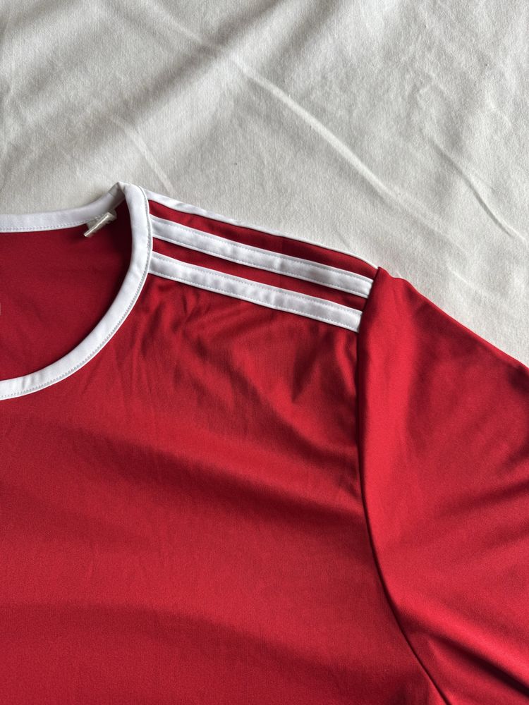 Czerwona koszulka sportowa casualowa męska Adidas Aeroready XXL