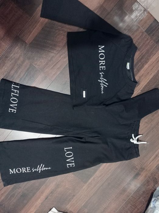 Тренд костюм  спортивный черный на рост 152 см  Антошка