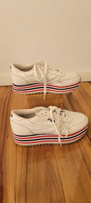 Białe damskie buty skórzane Fila ,roz 38