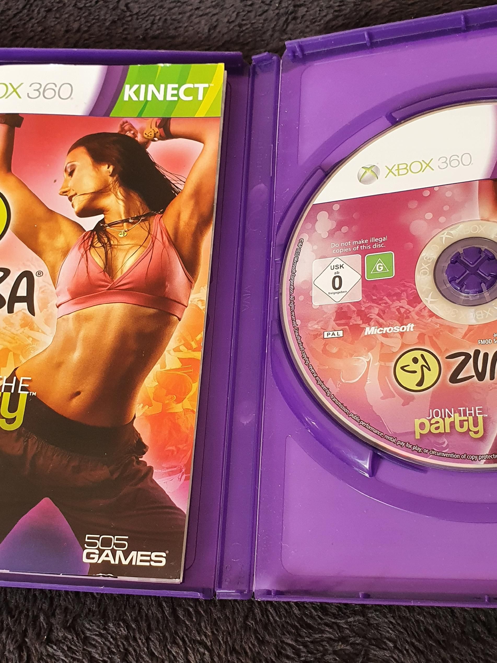 Xbox 360 Kinect Zumba Fitness Join The Party X360