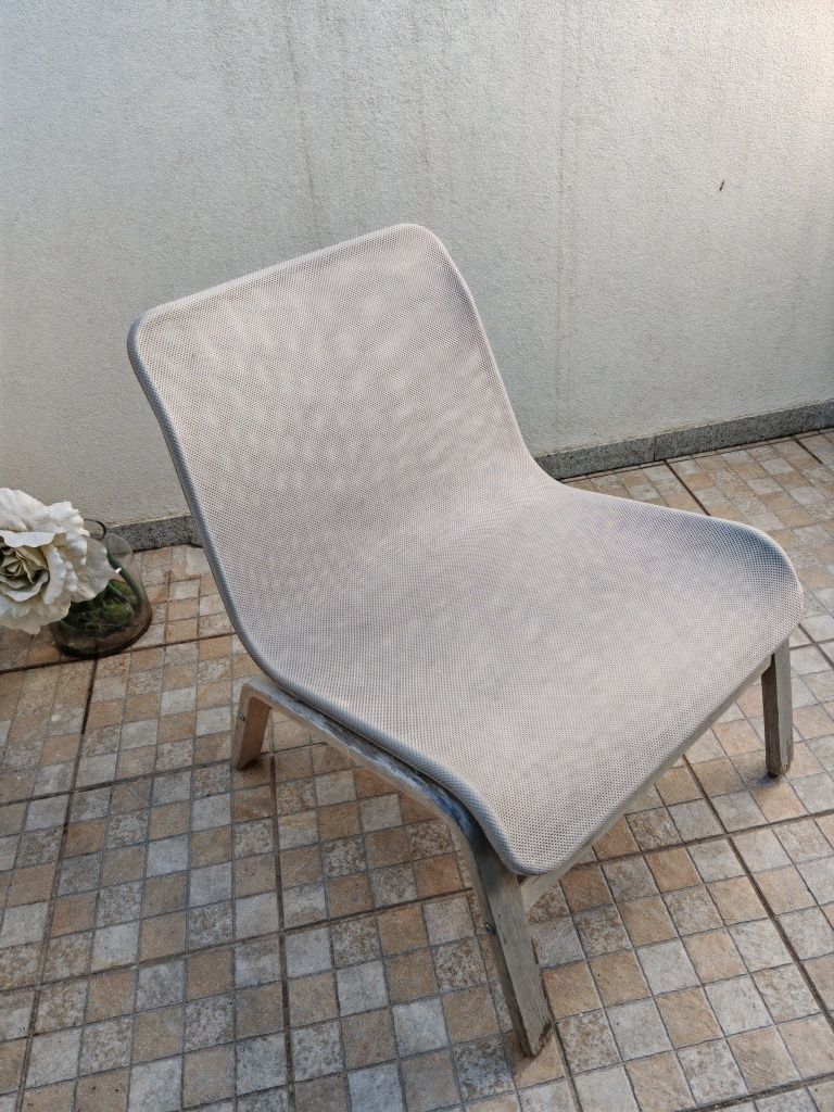 Cadeira madeira e tecido IKEA
