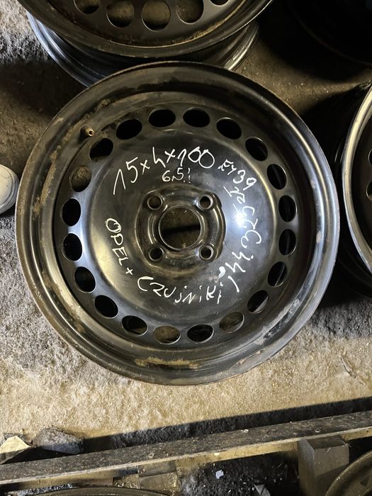Ix44 felgi stalowe 15x4x100 6,5 cala ET39 opel+czujniki